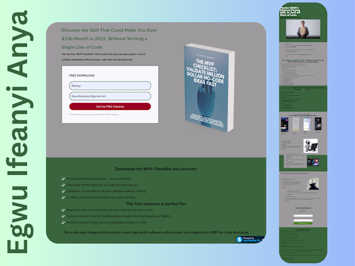No Code Bootcamp Sales Funnel
I