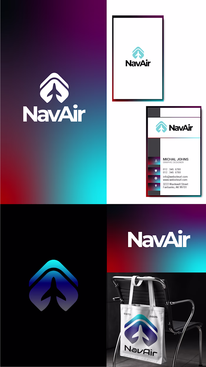 Logo design process for visa and passport making company cal...