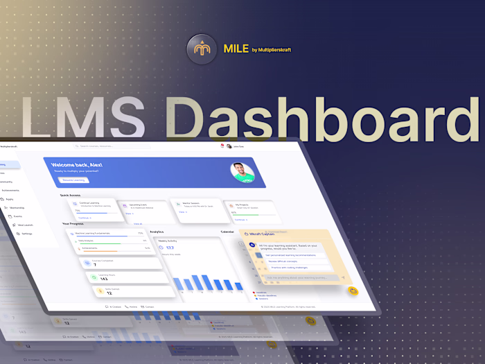 LXP Dashboard with Expandable Sidebar