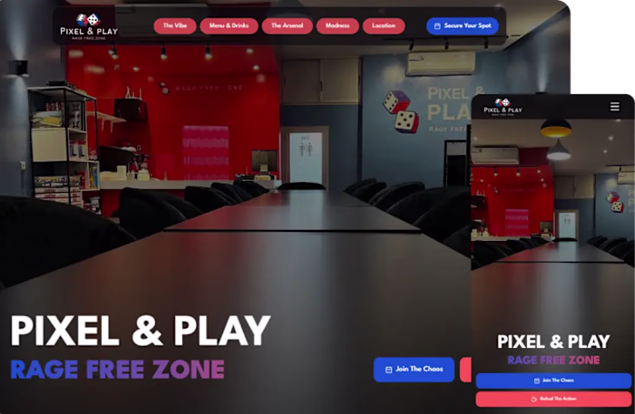 Pixel & Play | Gaming Café Website Casablanca