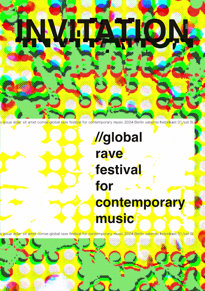 Contemporary Music Festival Graphic Design Samples. 