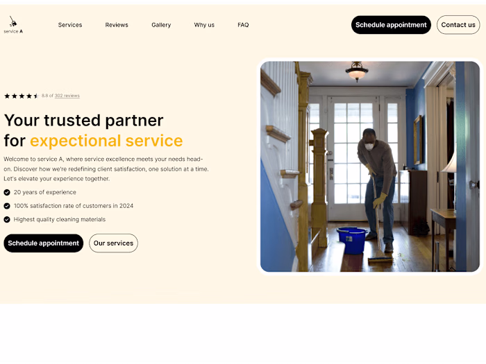 Brand new website for Service A