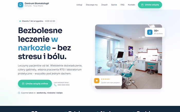 Centrum Stomatologii - Dental Center Website