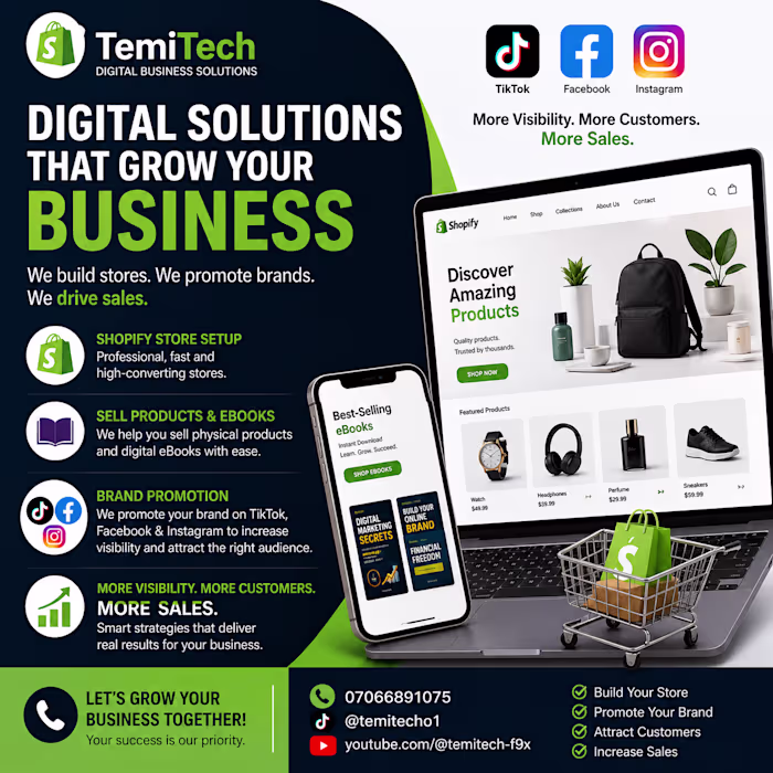 Shopify store design and customization
E-commerce