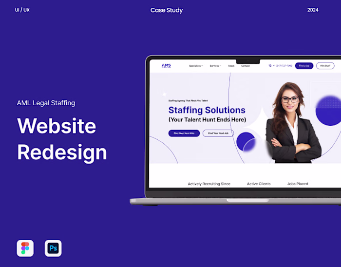 AMS- Staffing Full Website Design Case Study