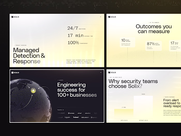 Branding, Pitch Deck For Cybersecurity