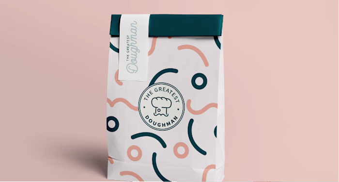The greatest doughman - minimal & fun bakery branding 