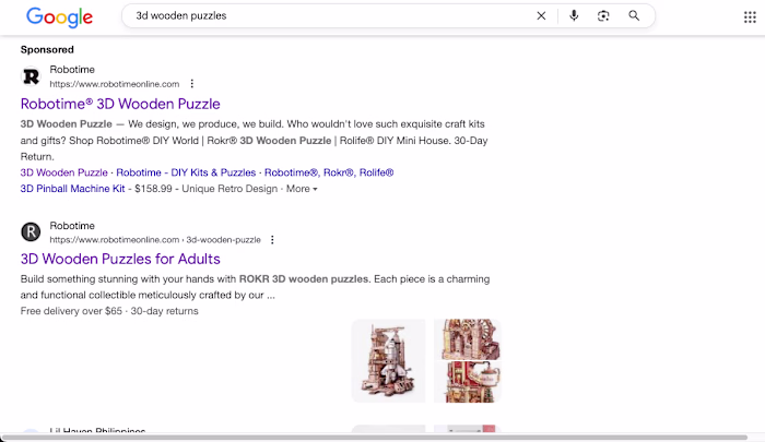 Yes, we have an ad,