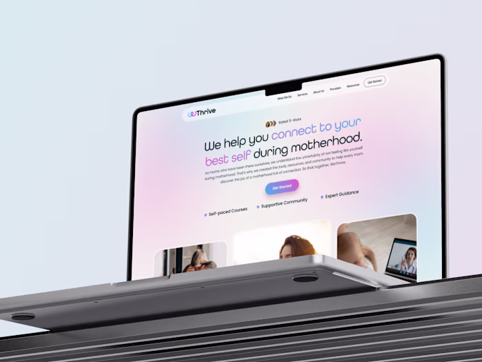 WeThrive Maternal Wellness Website Design