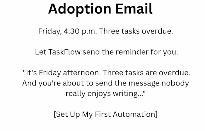 A behavior-triggered email that uses