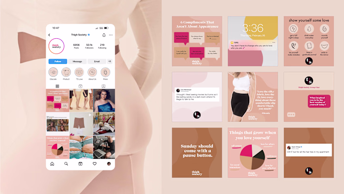 Social Media & Email Marketing Graphics for a Slip Shorts Brand
