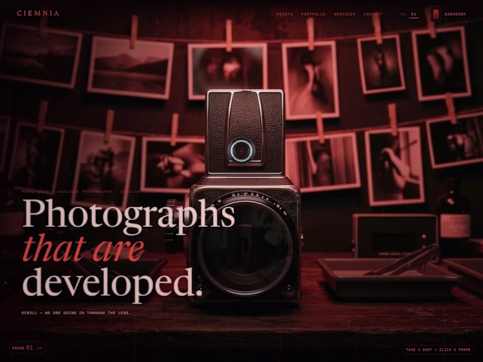 CIEMNIA — photographer, one photo printed three ways