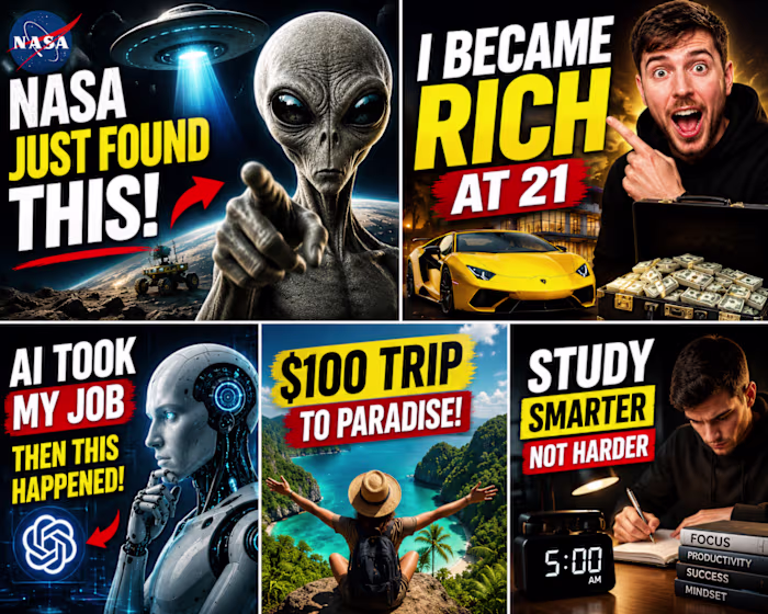 Every thumbnail is designed with