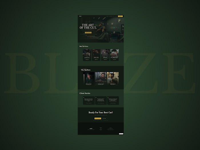 Concept landing page for a