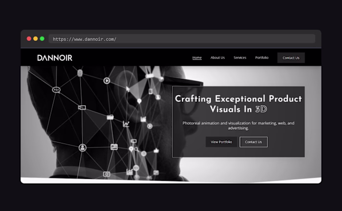 Dannoir — 3D Product Animation Squarespace Website