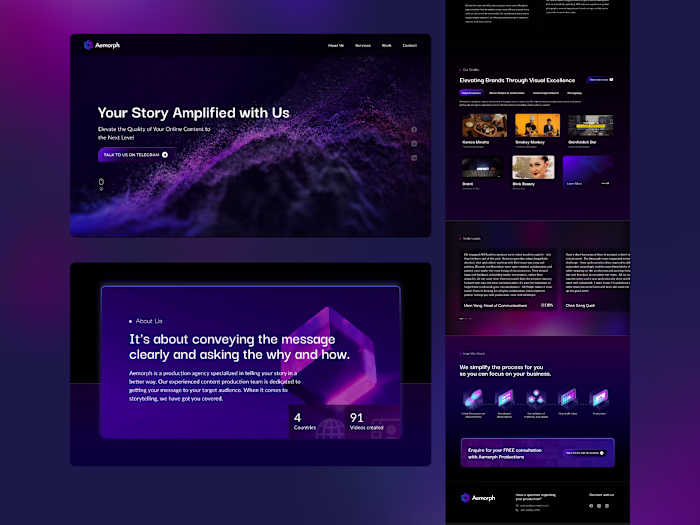 My work as a UI/UX Designer on Aemorph’s website rebranding,...