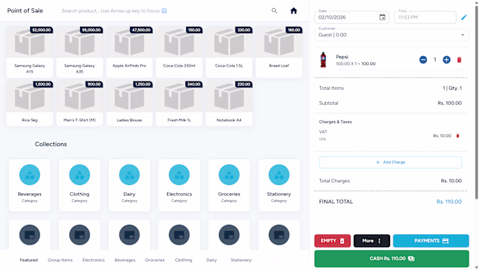 Custom POS Management System designed