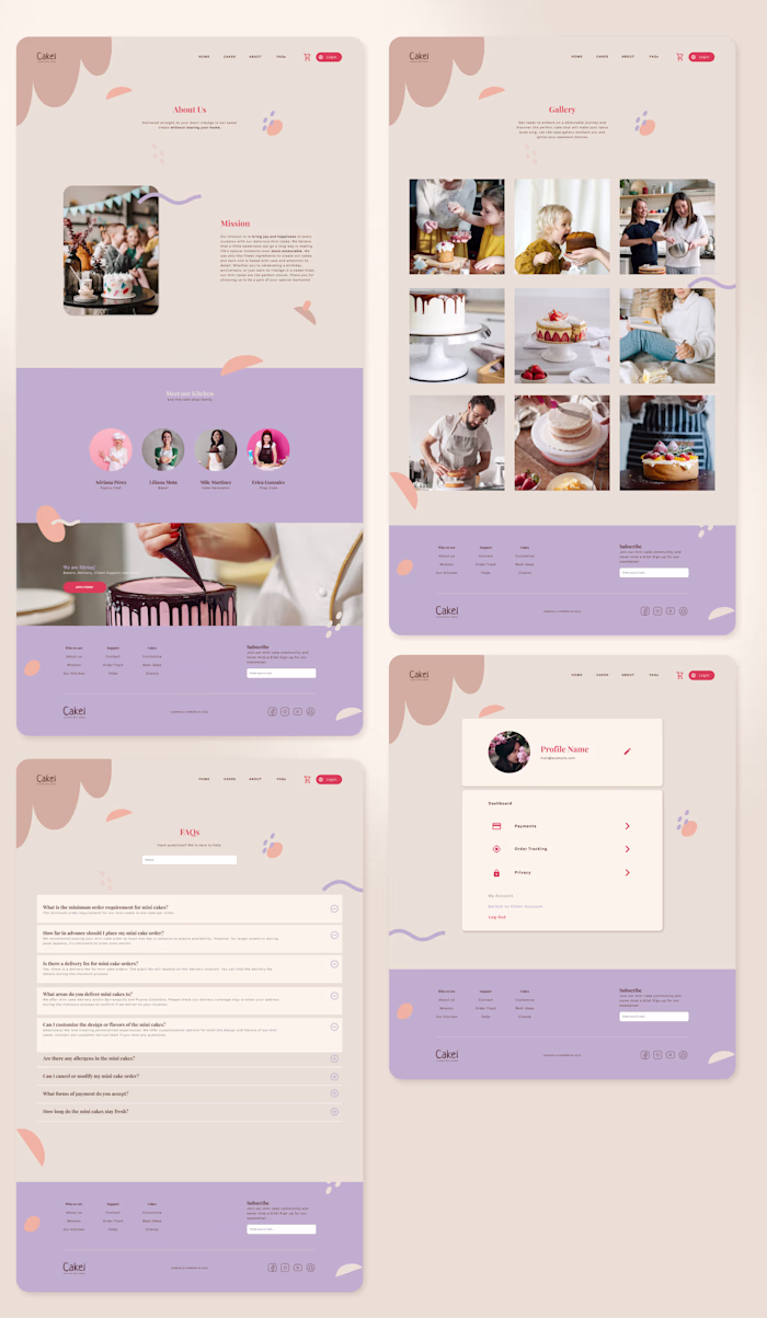 Cakel - Web Design, Strategy and Arquitecture on Behance
