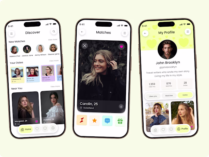 Dating - Mobile App UI/UX Design "Discover love effortlessly...