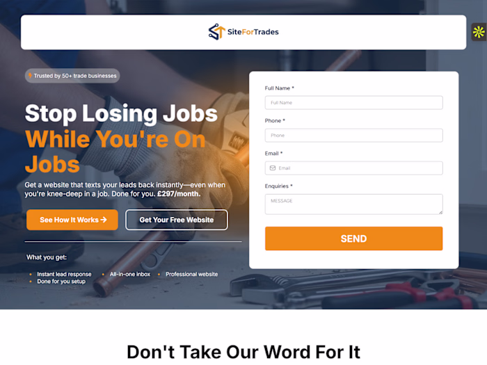 SaaS Marketing Landing Page
•Designed a