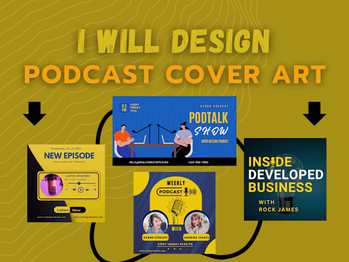 I will design podcast cover artwork podcast cover design