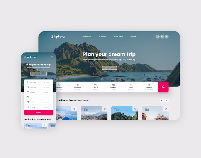 Triptravel Branding and Web Design