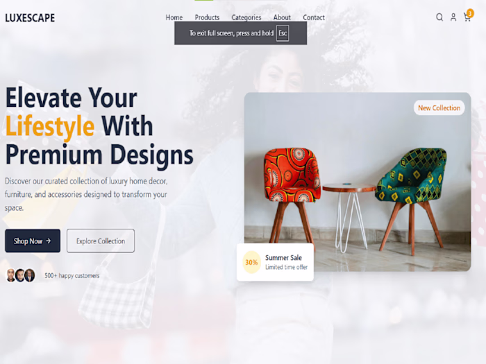 eCommerce Landing Page Design