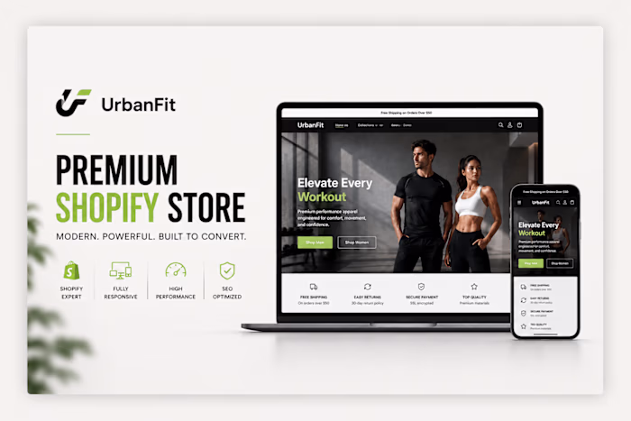 UrbanFit – Modern Fitness Apparel Shopify Store Design