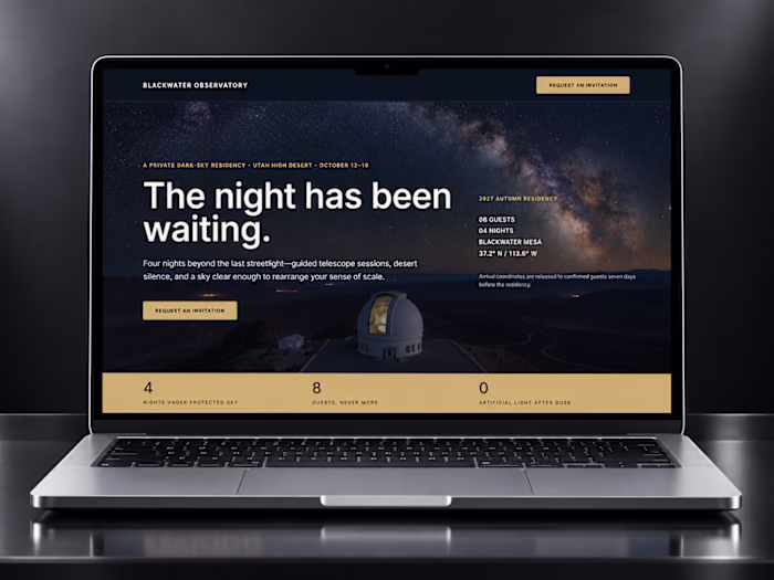 Blackwater Observatory — Kajabi Retreat Sales Page