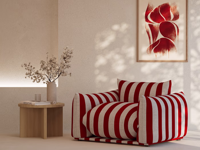 Striped Lounge Chair Visualization