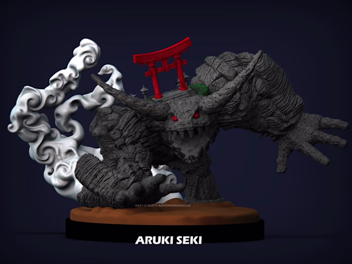 Proof of concept 3D Print Miniature Creature : Aruki Seki