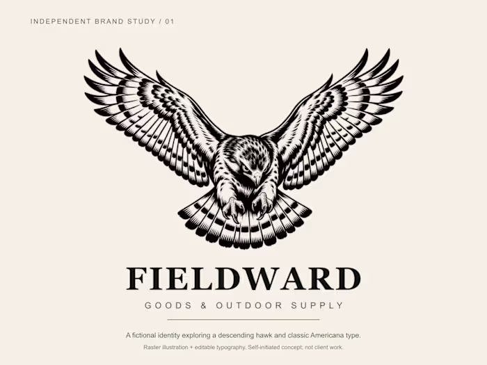 FIELDWARD - descending hawk and Americana brand study