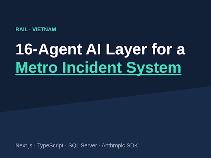 16-Agent AI Layer for a Metro Rail Incident System