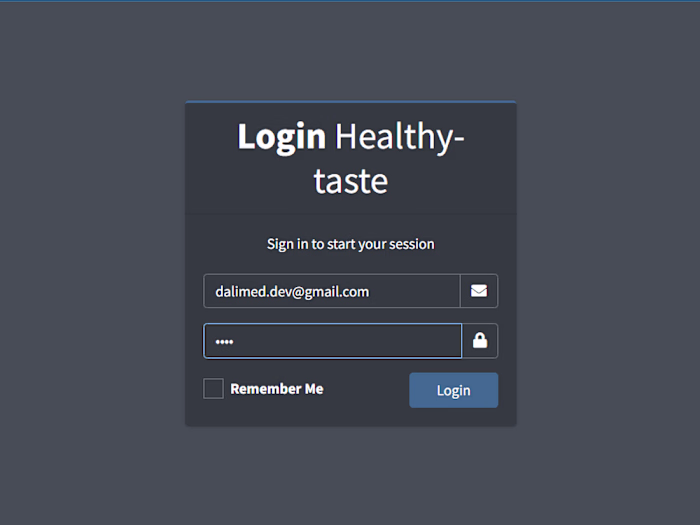 Healthy taste - Web Application (Back + Front)
