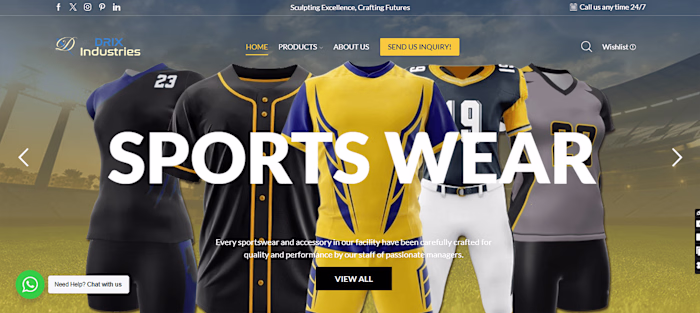 Banner and Products Feature Design for Drix Industries