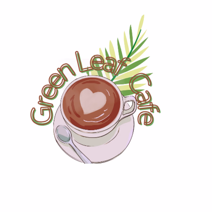 Green Leaf Café Logo Design