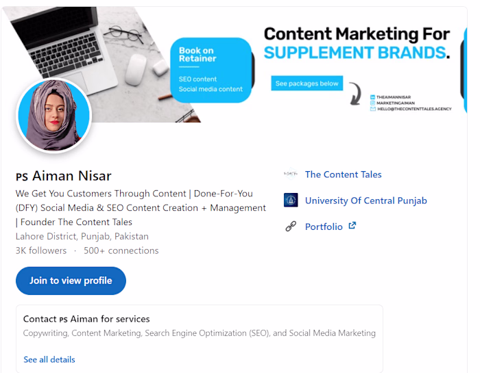 My personal brand on LinkedIn has currently over 3000 followers