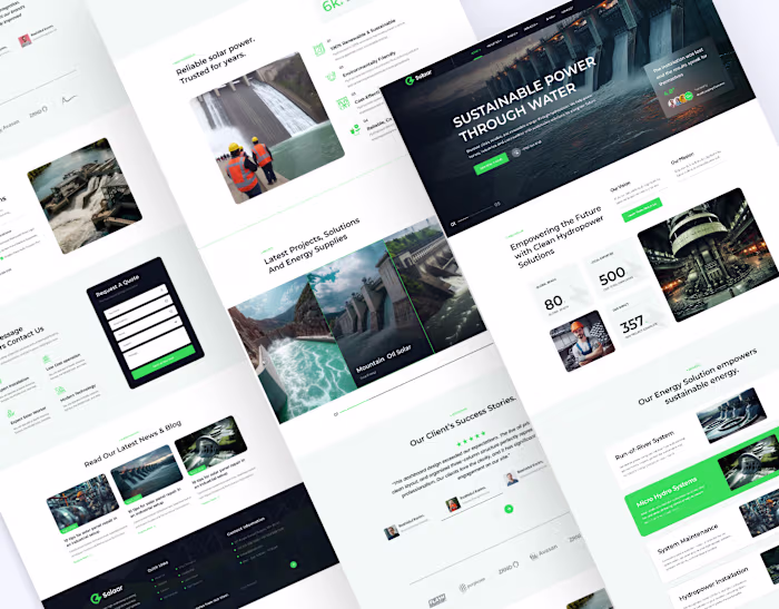 Solar Landing Page Design