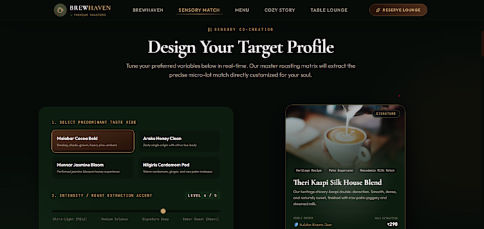 Brew Haven is a custom React