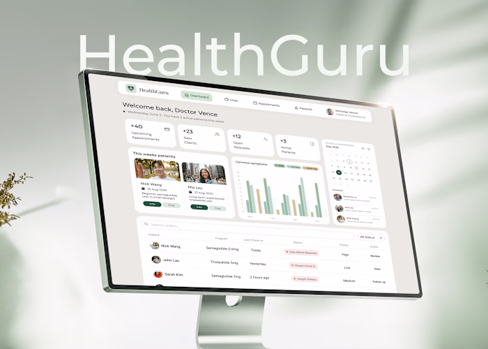 HealthGuru: Healthcare Platform UI/UX Case Study