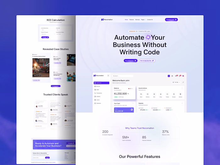 Nocomation | Automation & SaaS Website Design