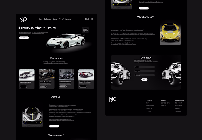LUXEDRIVE Car Rental Web UI