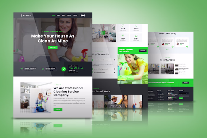 CLEANING WEBSITE DESIGN🔥