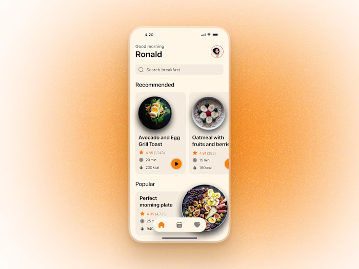 Cooking app light mode