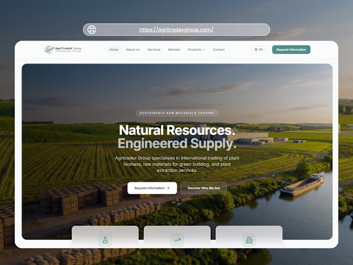 Industrial Hemp Website Development & UI design