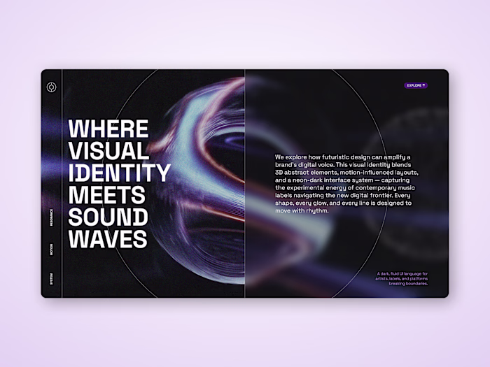 Futuristic Presentation Design for Music & Tech Brands