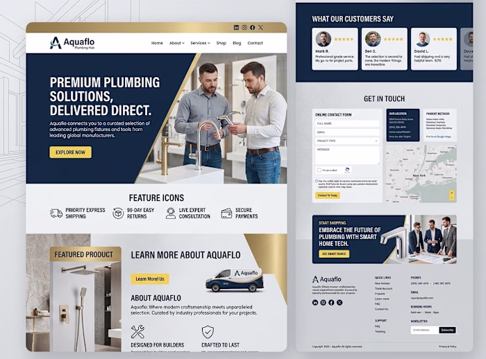 Aquaflo: Modern Corporate Web Design
