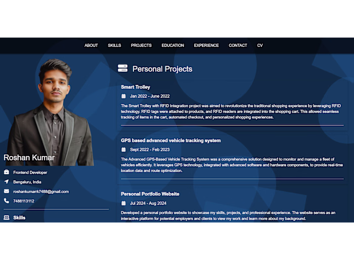 Personal Portfolio Website Development