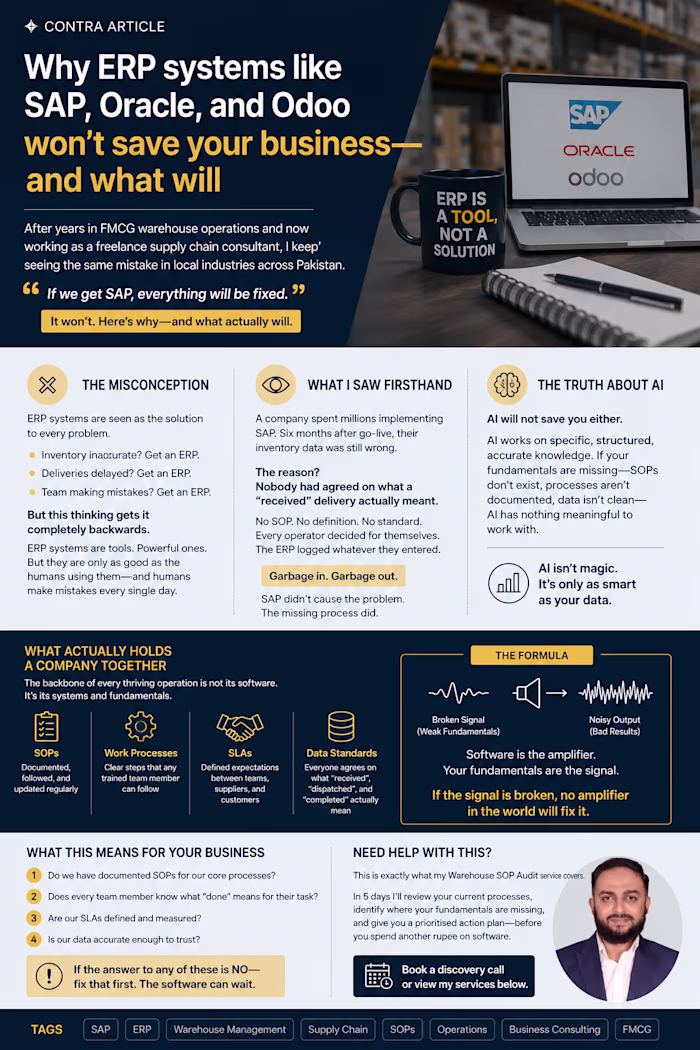 Why ERP systems like SAP,