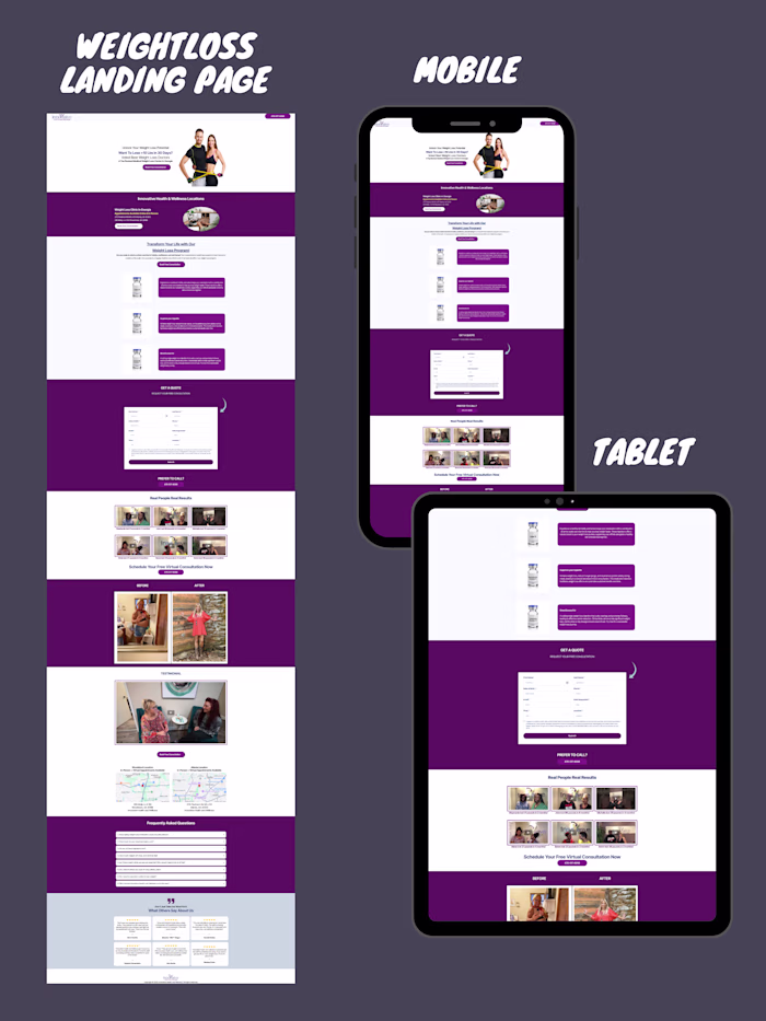 Innovative Health and Wellness LandingPage
